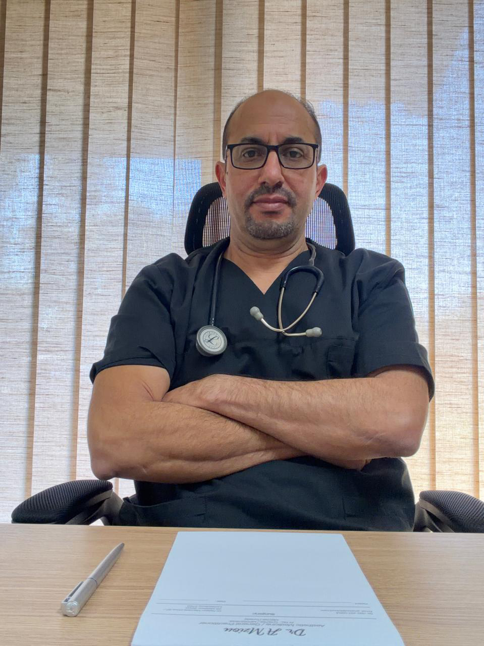 Dr Mziou at his medical practice